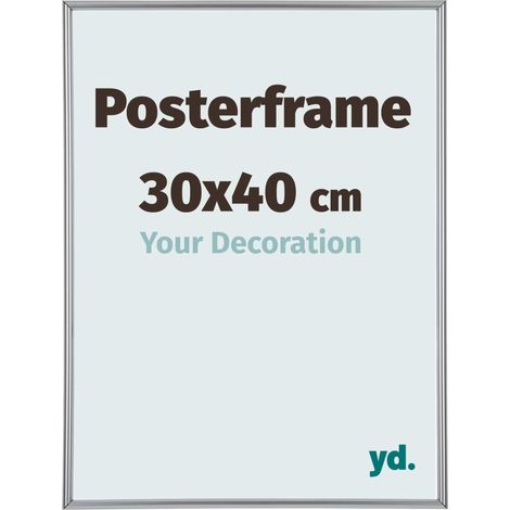 yd. - Cadre photo 30x40 - Argent Brillant - Plastique - Paris (1/5)