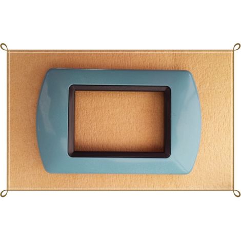 TrAdE Shop Traesio - Placchette Placche In Abs Compatibili Per Master Modo Colorra Placca Copriprese - Azzurro Polvere -7 fori -