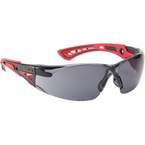 Lunettes à branches RUSH + (boîte de 20) - solaire - noir, rouge - BOLLE SAFETY