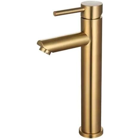 Badezimmerarmatur, Einhebel-Waschtischarmatur, Edelstahl, Höhe: 29 cm, Gold (1/5)