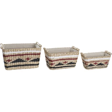 Corbeille Set 3 Fibre Polyester 39X27X24 Naturel (1/3)