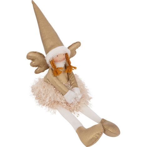 Déco Lumineuse Fée dorée LED Blanc chaud H 48 cm - Feeric Christmas (1/5)