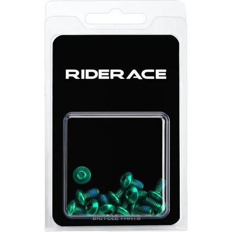 Tornillo para disco de freno de bicicleta, fabricado en acero inoxidable duradero, diseño Torx T25, color verde. (1/2)