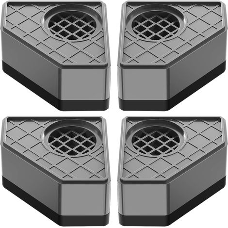 Set mit 4 Antivibrationsmatten für Waschmaschinen, saugfähige und rutschfeste Waschmaschinenfüße (grau)