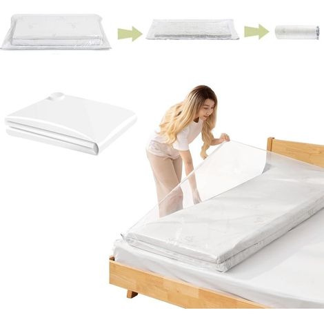 220 x 100 cm Sac sous vide pour matelas, Sac de Rangement sous Vide pour Matela vêtements couettes Stockage à long terme et Déménagement (1/5)