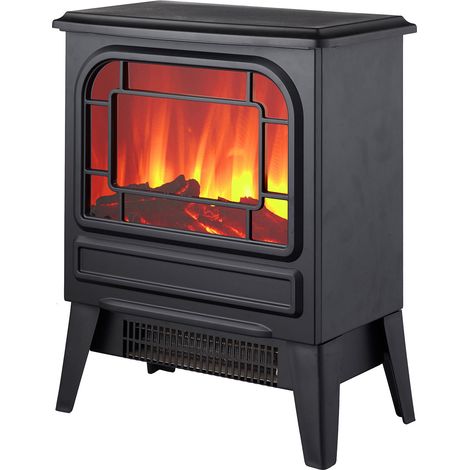 Cheminée Électrique 1950W Kekai Nebraska 35x21x44 cm Noir avec Simulation de Feu pour Intérieur (1/5)