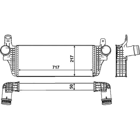 Intercooler, échangeur NRF 30466 VW 7E0145804A 7E0145804C