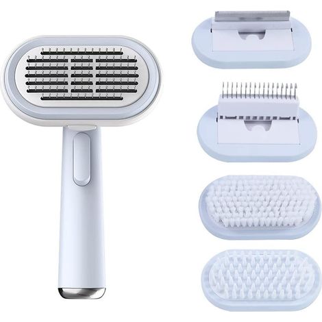 Dog Cat Brush, 5 in 1 Self-Cleaning Shedding Brush, Hair Grooming Brush, Hair Grooming Brush, Effective Removal of Dead Hair and Tomentose Hair