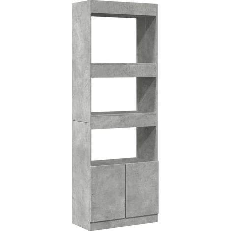 Maison Exclusive - Highboard 63x33x180 cm Betongrau Holzwerkstoff