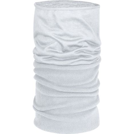 Braga de cuello tubular larga, tejido micro-polar con perchado anti-pilling JERRY Adulto Blanco