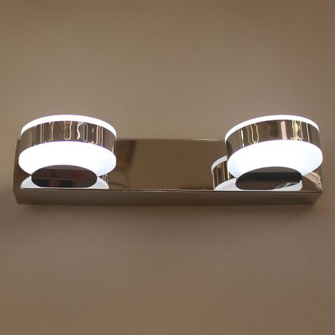 Éclairage pour miroir de salle de bain, 6 W, 4000 K, 2 ampoules lampe de chevet pour chambre suspension pour salon applique murale LED. (1/5)