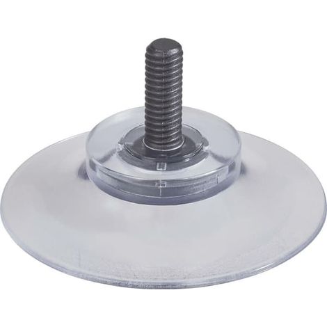 Ecleanfy - Ventouse transparente, 1 pièce, PVC transparent écologique, ventouse puissante pour crochet de salle de bain en verre, M41040 (1/4)