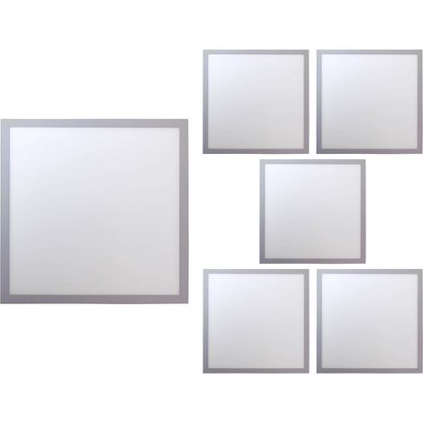 Pack 6 Downlights LED de Superficie Cuadrados 18W 1800lm 22x22cm (1/2)