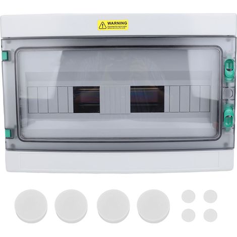Boîtier de Distribution Électrique 18 Voies IP66 Antichoc Étanche ABS/PC pour Disjoncteur Miniature et Connexions Sécurisées en Extérieur (1/5)