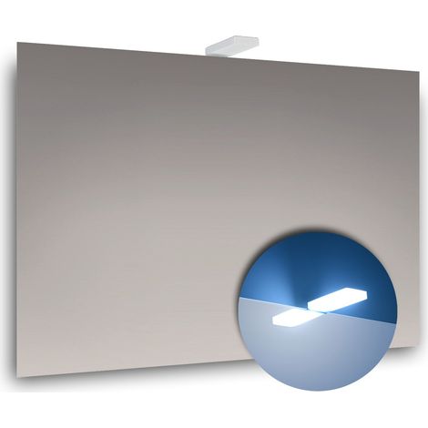 Specchio filo lucido da 70x50 cm con lampada led