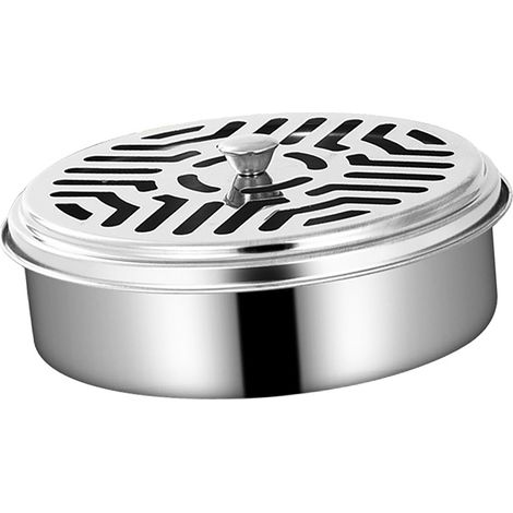 Porte-Bougie Tourbillon Inox Antidérapant Résistant au Feu avec Couvercle pour Maison Bureau (1/5)