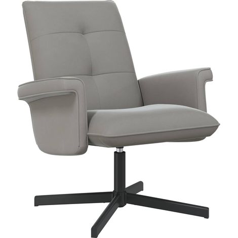 Sedia girevole Grigio Chiaro Velluto vidaXL (1/5)