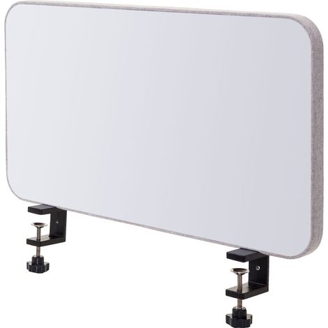 Divisorio lavagna magnetica da tavolo schermo privacy HHG-927 vetro bianco tessuto grigio