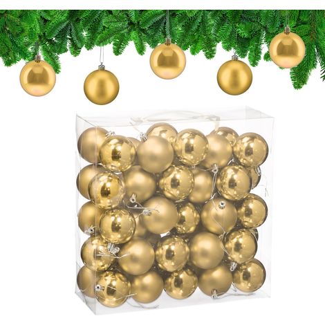 Set di palline per albero di natale opache e lucide 50 pezzi (1/5)