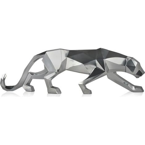 ORION91 Decoración Escultura PANTERA Gigante Fuerza Poder Efecto Espejo 31 x 99 x 18 cm - SpazioLuzio