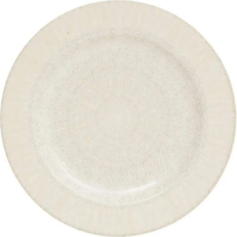 Lot de 6 Assiettes Plates "Solène" 28cm Beige