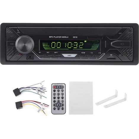 Receptor estéreo para coche de 12 V, carga rápida por USB, manos libres, radio FM multifunción, reproductor de audio Bluetooth con retroiluminación de 7 colores (1/5)