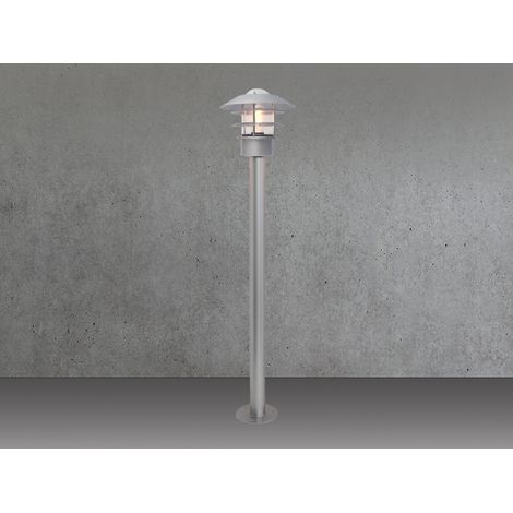 LED Wetterfeste Pollerleuchte aus Edelstahl, Silber Höhe 100cm (1/4)