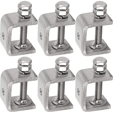 Kleine C-Klemmen für Holzbearbeitung, 30 mm, robuste Metallschweißklemme, universelle Edelstahl-Büroklemme für Montagearbeiten, mit großer, verstellbarer Backenöffnung (1/5)