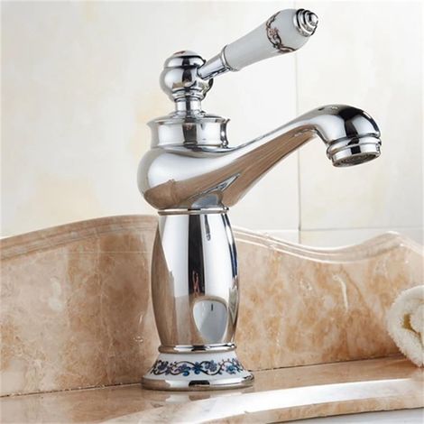 Antikbronze-Badarmatur, Messingwaschbecken, Armaturen aus massivem Messing, Einhebel-Wassermischbatterie, Badewannenarmatur (1/5)