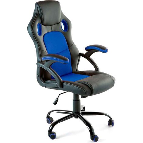 Home Heavenly® - Silla Gaming X-One, sillón Giratorio de Oficina despacho Escritorio, asiento regulable Color: Azul (1/5)