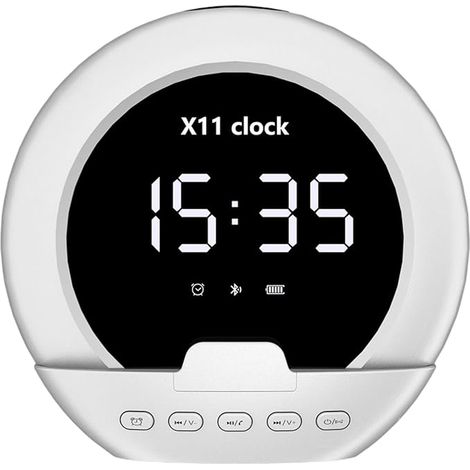 Sveglia wireless con altoparlante integrato, orologio notturno portatile, per casa, sport, piccolo altoparlante (1/5)