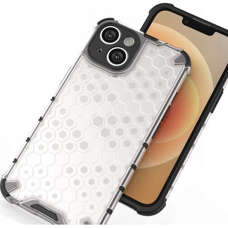 Custodia ibrida rinforzata trasparente a nido d'ape per iPhone 14 Plus (1/5)