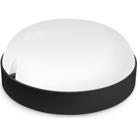 Runde Matel LED-Außenwandleuchte IP65 schwarz 9 W kalt