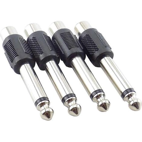 Adaptateur Audio 6.35mm Mâle Stéréo vers RCA Femelle pour Vidéo et Accessoires