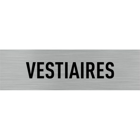 Pictogramme VESTIAIRES (Q0023).- Adhésif aspect aluminium brossé - (1/5)