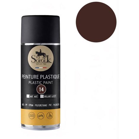 Vernice plastica - SOFOLK - 14 CIOCCOLATO OPACO - Aerosol 400ml - Anti-UV - Alta resistenza (1/5)