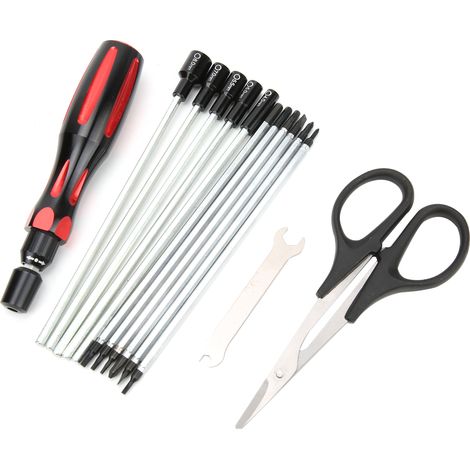 Kit d'outils RC portable, durable, antidérapant, résistant à l'usure et haute dureté pour voitures, bateaux, hélicoptères et drones télécommandés (1/5)