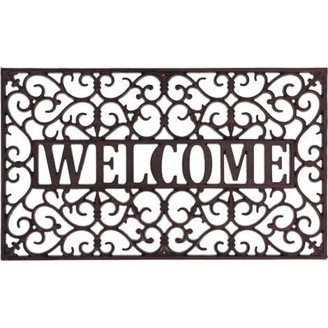 Paillasson en fonte rectangulaire Welcome (1/2)