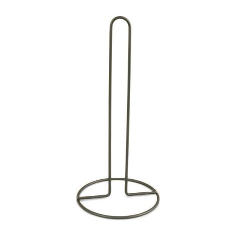 Distributeur d'essuie-tout mural noir mat, support pour rouleau de papier ménager, design moderne pour cuisine. (1/2)