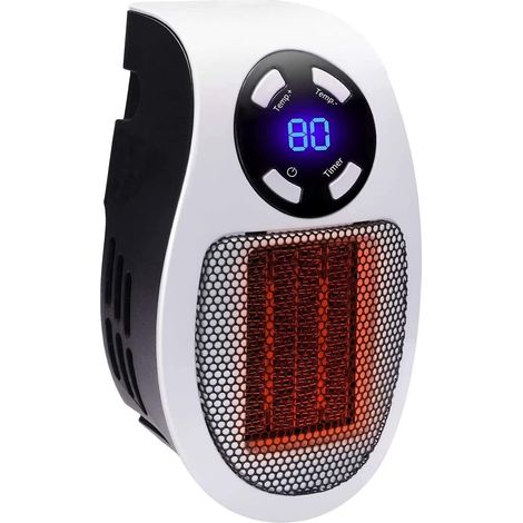 Ceramic Fan Heater - 500 W - Portable Plug-in Space Heater For Office Dorm Indoor Use - 1 Unit (1/5)