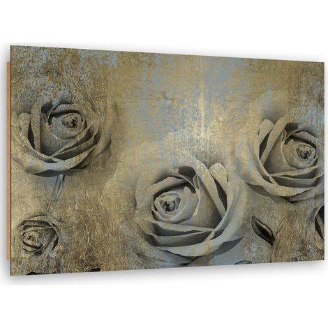 Quadro deco panel, Rose dorate - 60x40 (1/5)