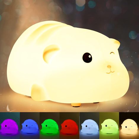 Lampe de nuit maternelle avec batterie, lampe de Table 7 couleurs, décoration de la Chambre, recharge USB (style 1) (1/5)