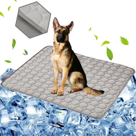 [NUNCA USADO]Esterilla refrescante para perros y gatos, manta refrescante, ideal para suelo, sofá, asiento de coche o césped, 71 x 101 cm (gris) (1/5)