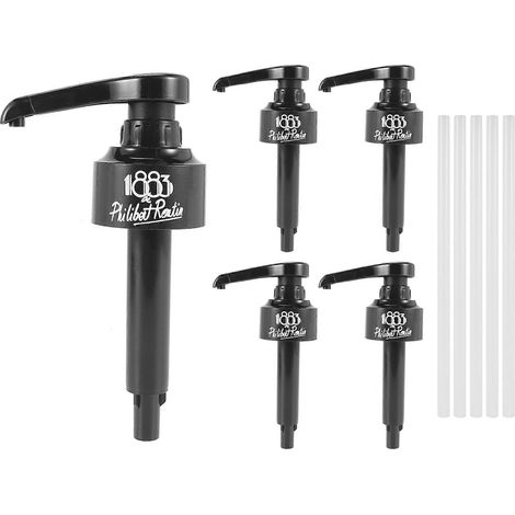 Distributeur de liquide noir pour pompes à sirop de café, compatible avec le sirop Morin, les assaisonnements pour glace pilée, etc. (1/5)