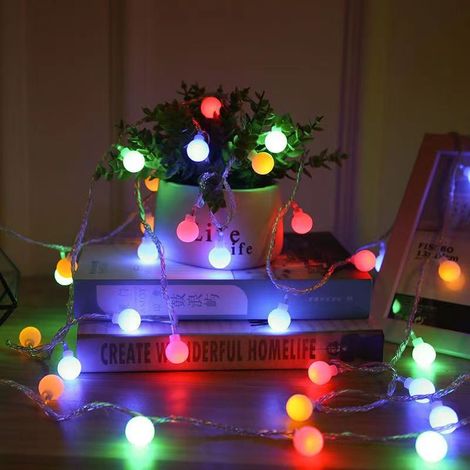 Guirlande lumineuse étanche 10m 80 LED avec prise, déco de Noël extérieur et intérieur, guirlande filaire pour sapin, mariage et jardin, ampoules chaudes économiques. (1/4)