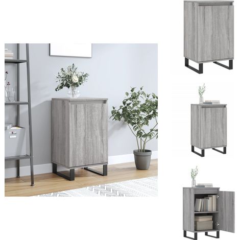 Buffet sonoma gris 40x35x70 cm bois d'ingénierie - Buffet Design - Meuble Rangement - Armoire Salon - Commode Entrée - Mobilier Contemporain (1/5)