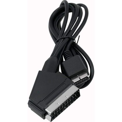 Câble SCART avec boîtier coloré pour PS3 PS2 PSone pal pour connecter les consoles aux téléviseurs anciens (1/5)