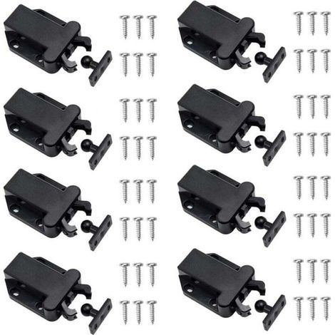pieces touch release latches, push lock, non-magnetic door latches for cabinet furniture doors