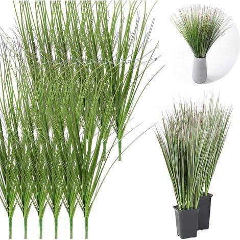12 Pièces Herbes Décoratives Artificielles,Grande Herbe Artificielle 52cm,Plantes Résistantes aux UV pour L'extérieur,Le Balcon,Le Jardin(Vert) (1/5)