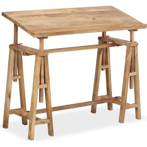 Drafting Table Solid Mango Wood 116x50x76 cm vidaXL (1/5)